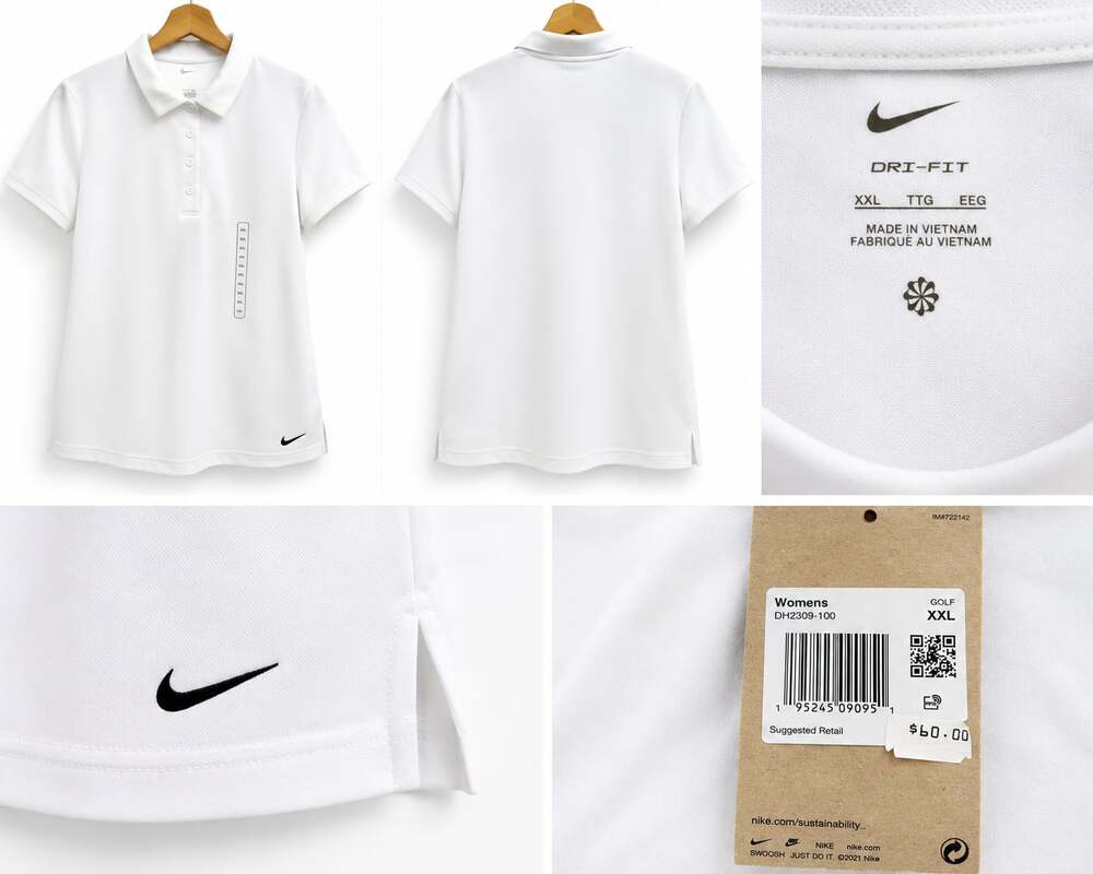 Nike Women's Dri-FIT Victory Golf Polo Shirt White DH2309-100